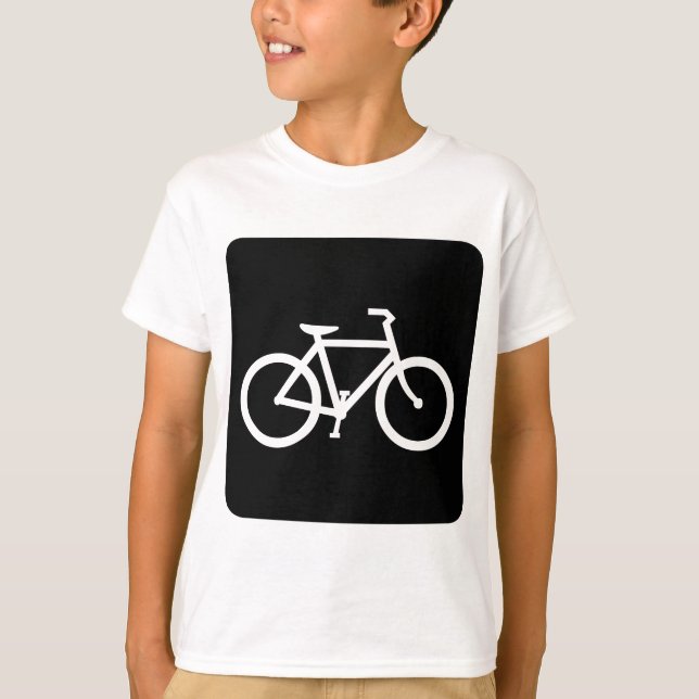 Bicycle Sign - Black T-Shirt (Front)