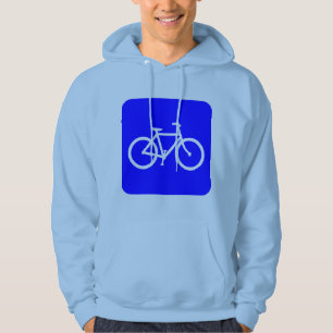 Bicycle Sign - Blue Hoodie