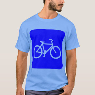 Bicycle Sign - Blue T-Shirt