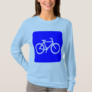 Bicycle Sign - Blue T-Shirt
