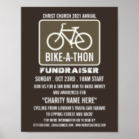 Bicycle Sign, Charity Bike-a-Thon Event