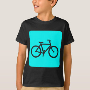 Bicycle Sign - Cyan T-Shirt