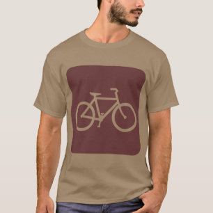 Bicycle Sign - Dark Brown T-Shirt
