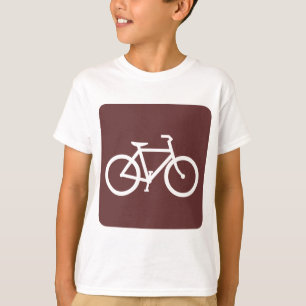 Bicycle Sign - Dark Brown T-Shirt