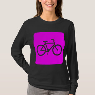 Bicycle Sign - Magenta T-Shirt