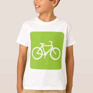 Bicycle Sign - Martian Green T-Shirt