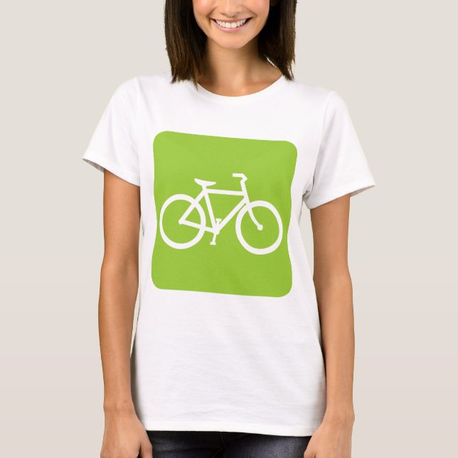 Bicycle Sign - Martian Green T-Shirt (Front)