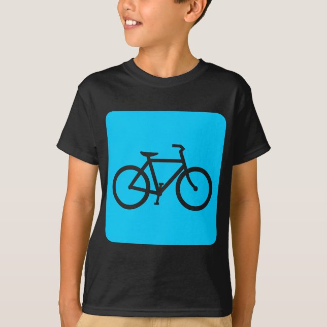 Bicycle Sign - Sky Blue T-Shirt (Front)
