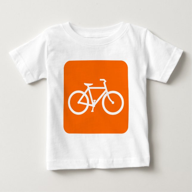 Bicycle Sign - White Baby T-Shirt (Front)