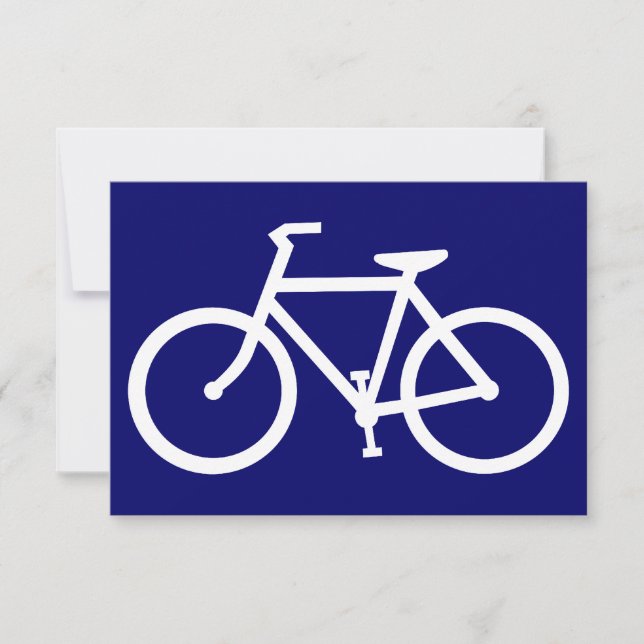 bicycle silhouette invitation (Front)