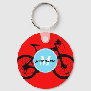 Bicycle Silhouette Key Ring