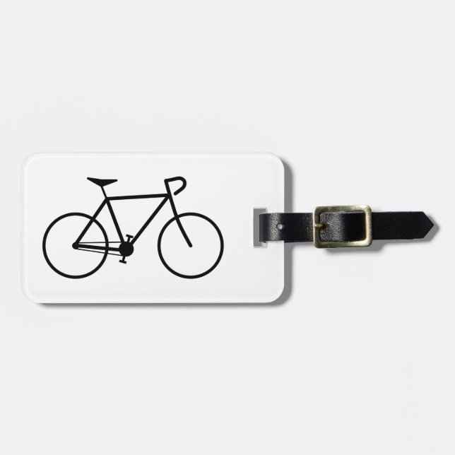 Bicycle Silhouette Luggage Tag (Front Horizontal)
