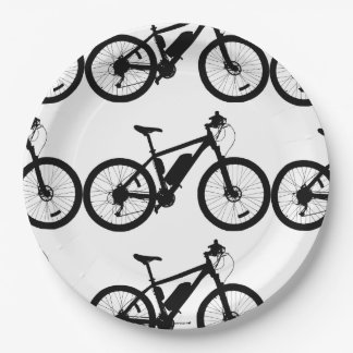 Bicycle Silhouette Paper Plate