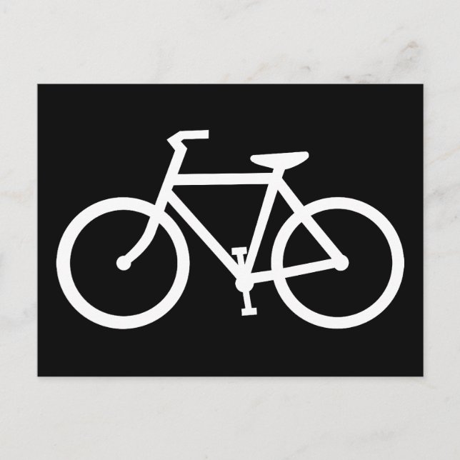 bicycle silhouette postcard (Front)