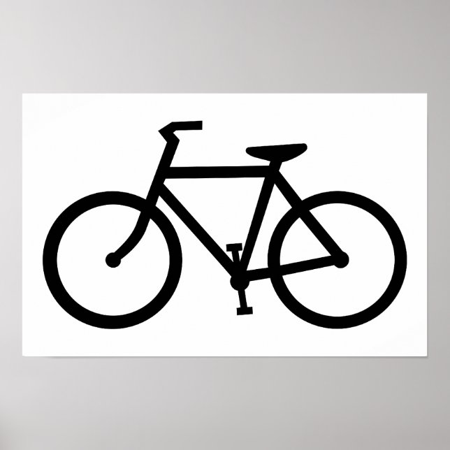 bicycle silhouette poster (Front)