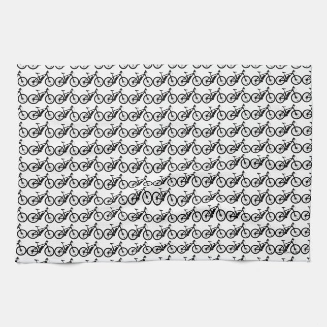 Bicycle Silhouette Tea Towel (Horizontal)