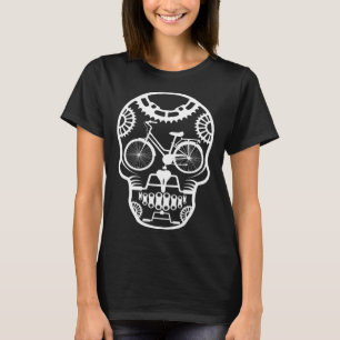 Bicycle Skull Mountain Biker And Cyclist T-Shirt