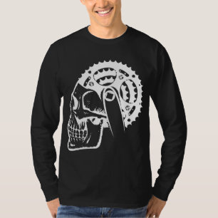 Bicycle Skull Skeleton Cycling Mountain Bike Humou T-Shirt