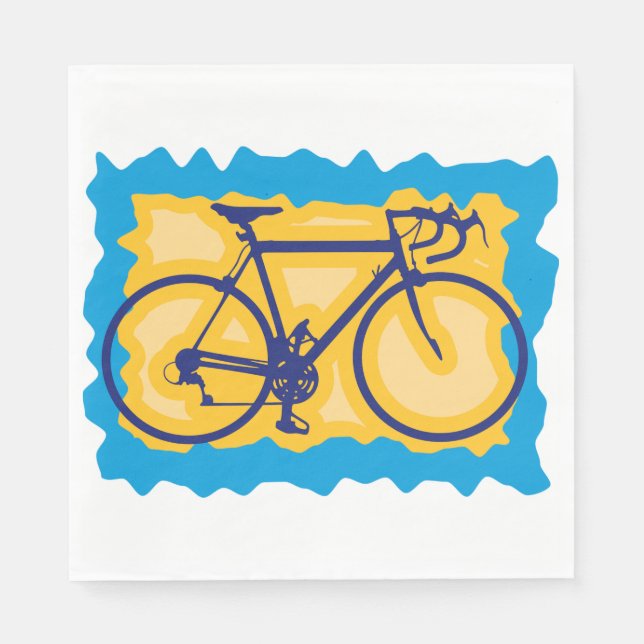 Bicycle Stamp Paper Napkins (Front)