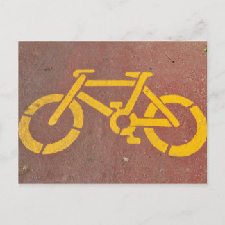 bicycle stencil postcard