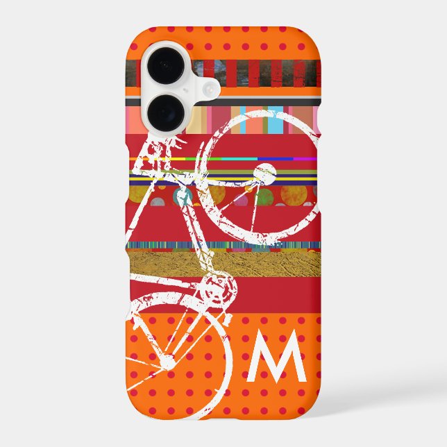 Bicycle, stripes and custom initial (Back)