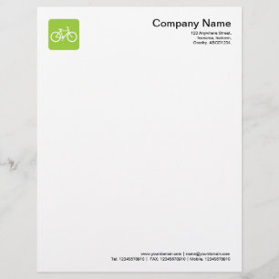 Bicycle Symbol - Martian Green Customised Letterhead