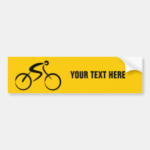 Bicycle template bumper sticker