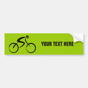 Bicycle template bumper sticker