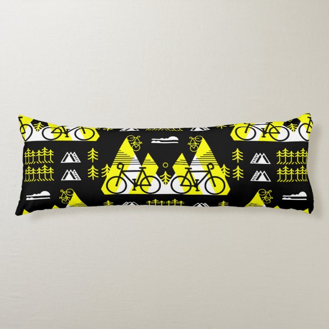 Bicycle-Themed Present Print Body Cushion (Front)