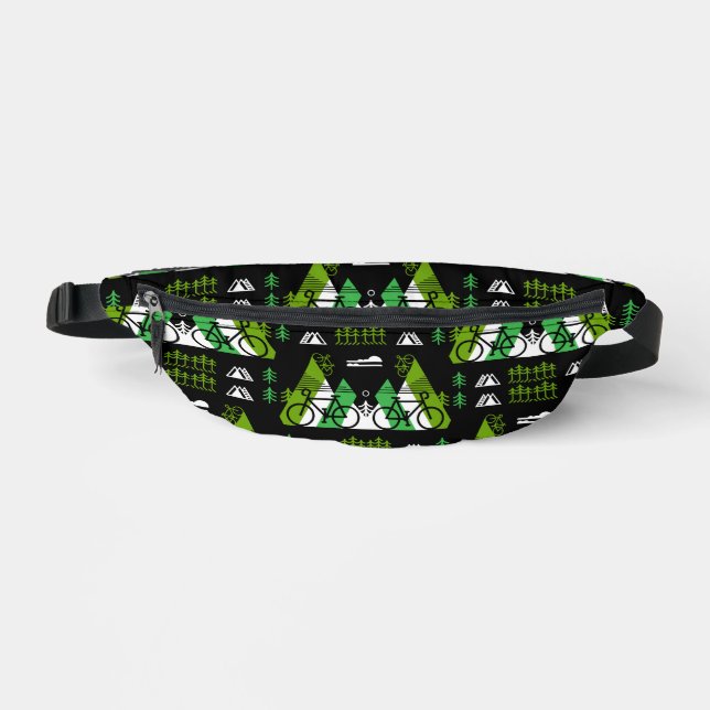 Bicycle-Themed Present Print Bum Bags (Front)