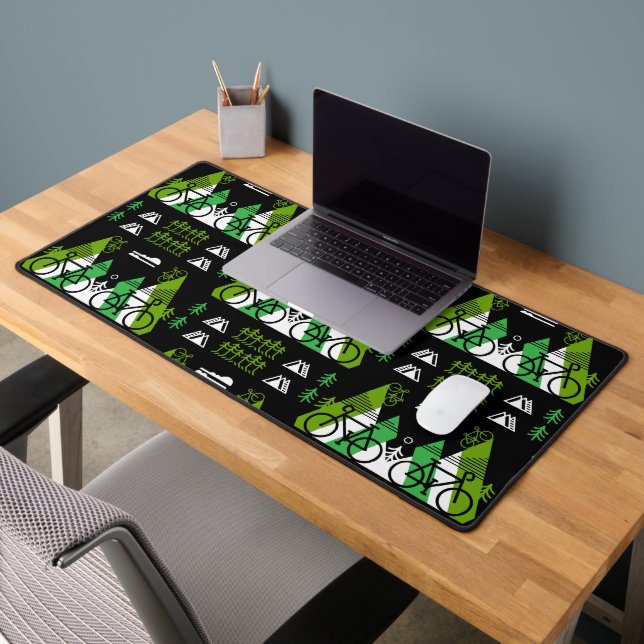 Bicycle-Themed Present Print Desk Mat (Office 2)