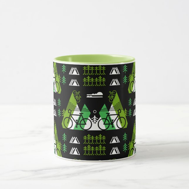 Bicycle-Themed Present Print Mug (Center)