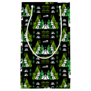 Bicycle-Themed Present Print Small Gift Bag