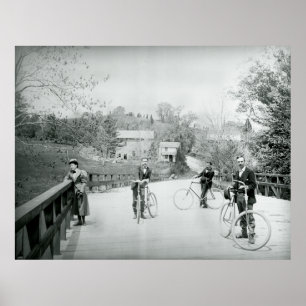 BICYCLE TOURING 1890 POSTER