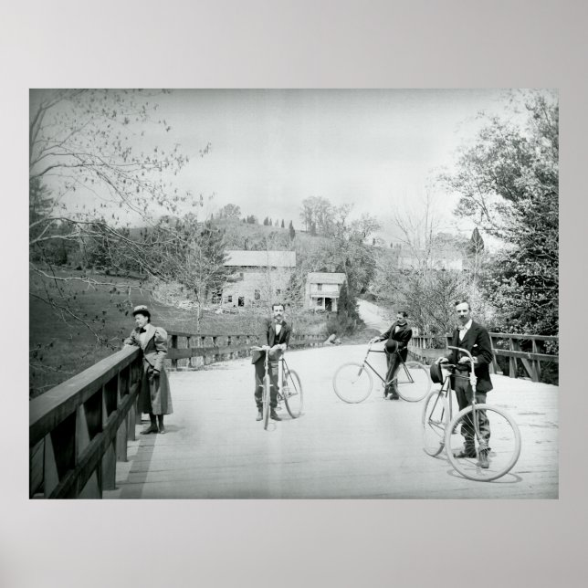 BICYCLE TOURING 1890 POSTER (Front)