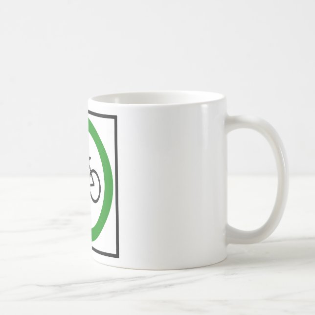 Bicycle Traffic Highway Sign Coffee Mug (Right)