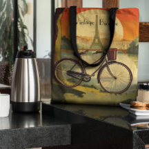 Bicycle Travel Poster, Paris customisable