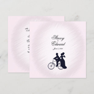 Bicycle Wedding Theme Pink Invitation