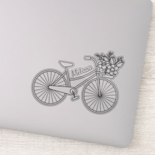 Bicycle with a Flower Basket, Custom Name