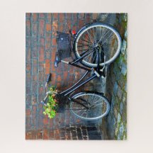 Bicycle With Flower Basket, Copenhagen, Denmark