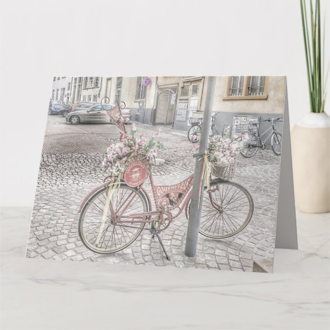 Bicycle with flowers card (Front)