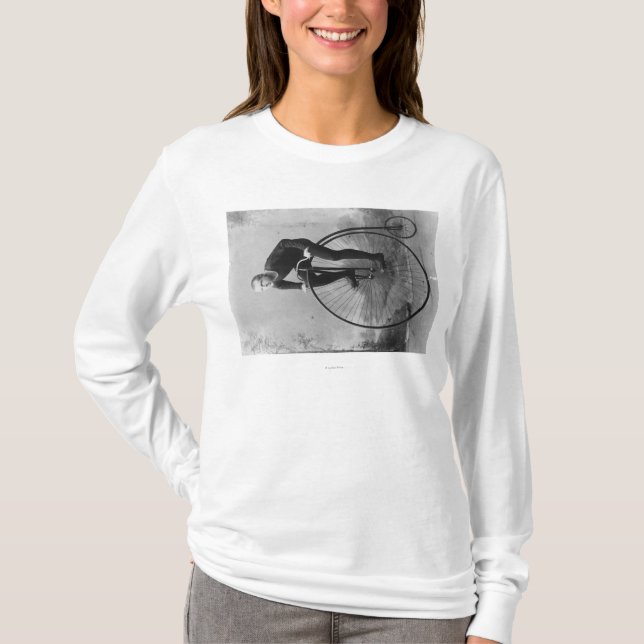 Bicycle with Large Front Wheel Photograph T-Shirt (Front)