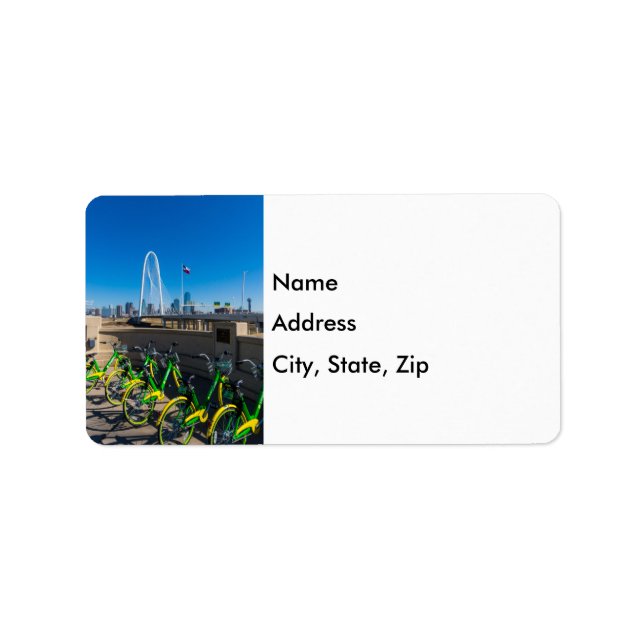 Bicycles And Dallas Address Label (Front)