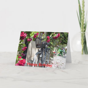Bicycles and roses in Sweden, Happy Birthday Card