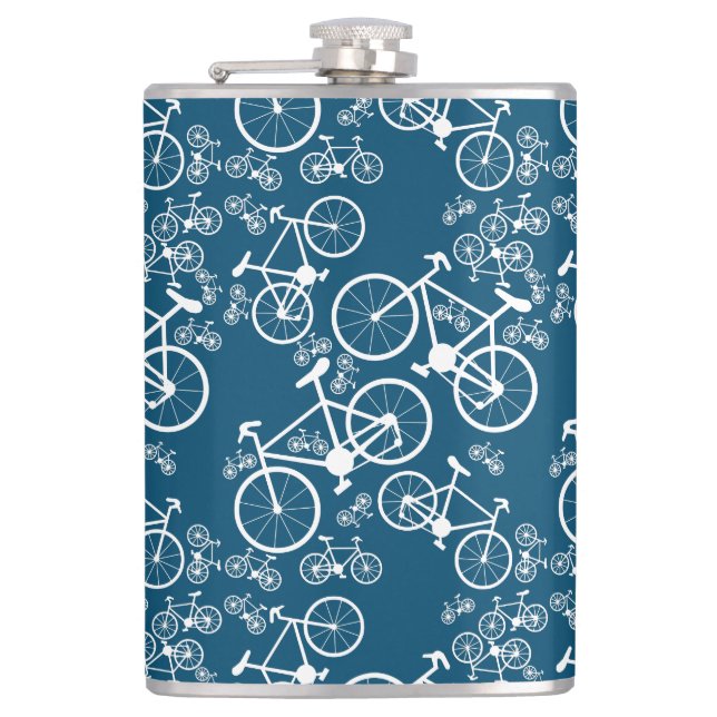 Bicycles Big and Small Hip Flask (Front)