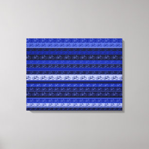 bicycles blue stripes decorating canvas print