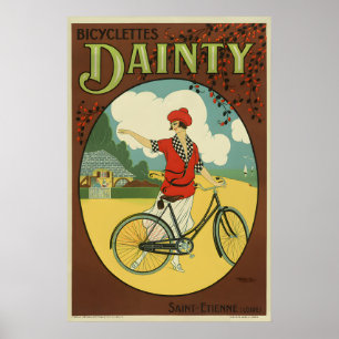 Bicycles Dainty Vintage Bicycle Poster