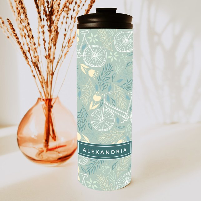 Bicycles & Leaves Thermal Tumbler (Creator Uploaded)