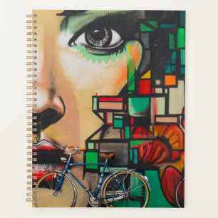 Bicycles on Graffiti wall Planner