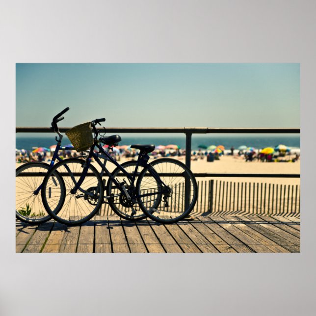 Bicycles On The Boardwalk Poster (Front)